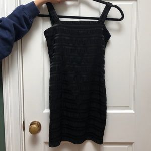 Black fitted cocktail dress